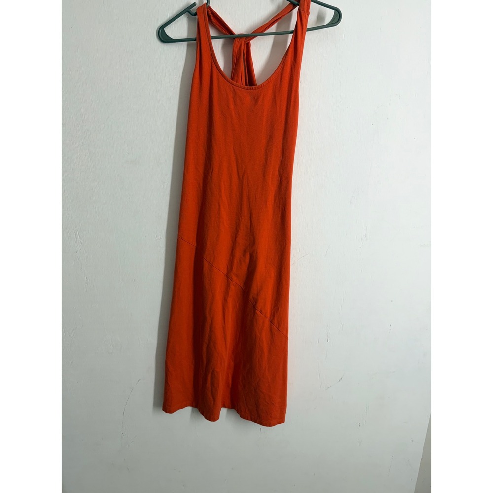 Free Assembly Orange Sleeveless Twisted Racerback Midi Knit Dress XS